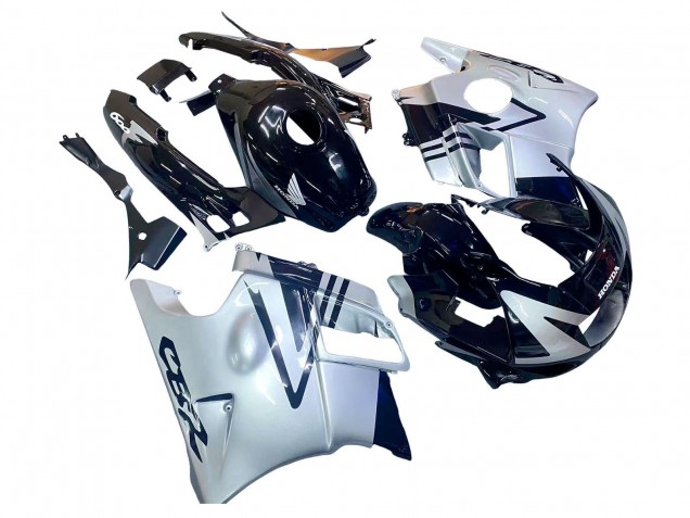 Carenados Moto Honda CBR600 F2 1991-1994 - Plata Negro Brillante