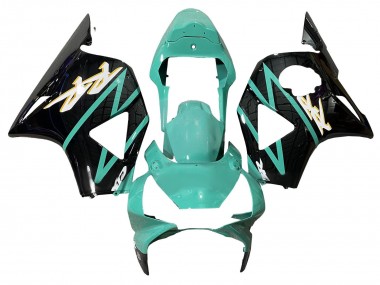Carenados Moto Honda CBR900RR 954 2002-2003 - Verde Claro Negro Brillante