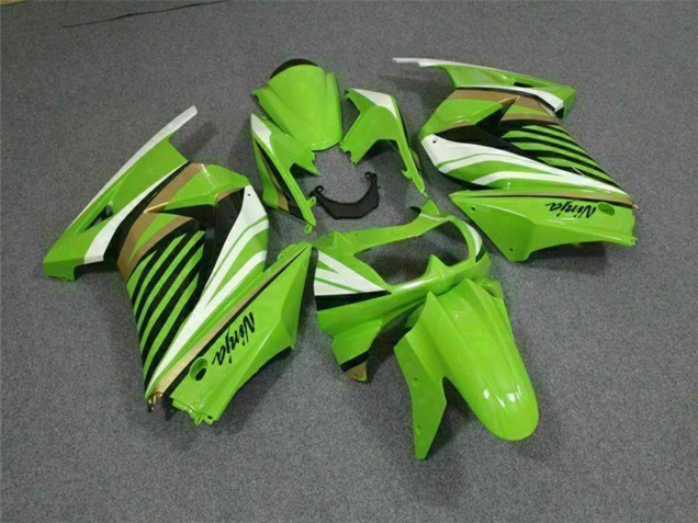 Carenado Moto Kawasaki EX250 2008-2012 - Verde Blanco Negro