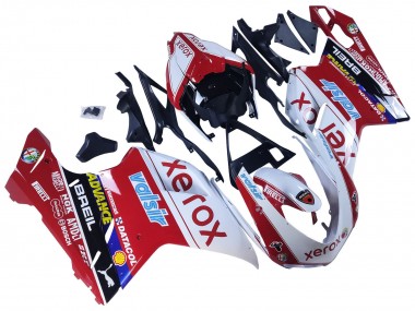 Carenados Moto Ducati 848/1098/1198 2007-2014 - Blanco Rojo Negro Brillante Valsir Xerox