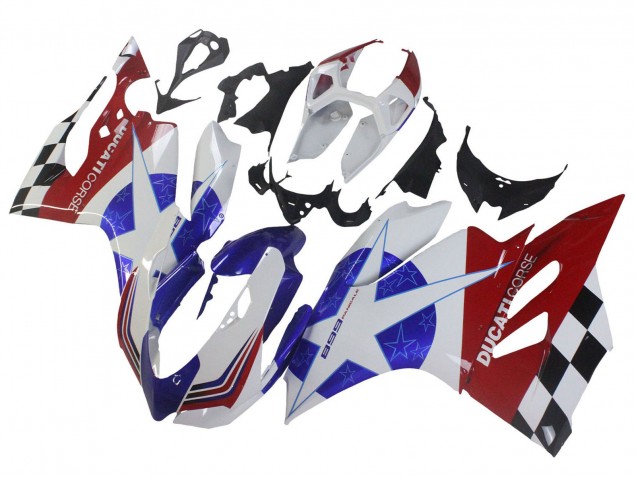 Carenados Moto Ducati Panigale 899 2011-2014 - Blanco Azul Rojo Negro