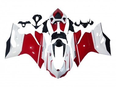 Carenados Moto Ducati 1199 2011-2014 - Blanco Rojo Negro Brillante