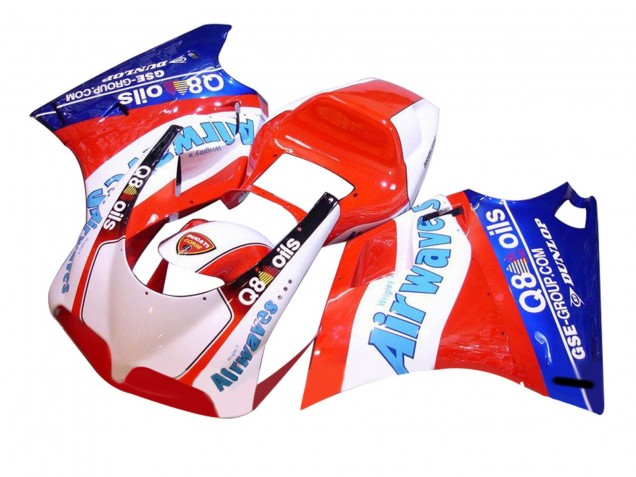 Carenados Moto Ducati 748/916/996/998 1993-2005 - Blanco Rojo Azul Air Waves