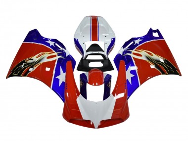 Carenados Moto Ducati 748/916/996/998 1993-2005 - Blanco Rojo Azul Negro Llama