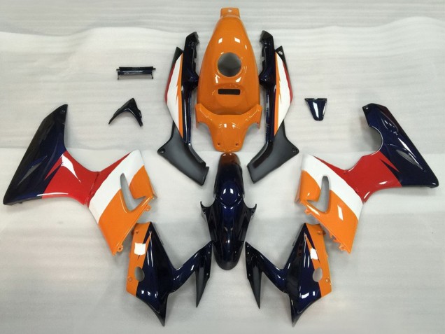 Carenados Moto Honda CBR125R 2002-2006 - Naranja Blanco Rojo Negro Brillante