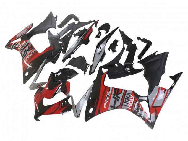 Carenados Moto Honda CBR500R 2013-2015 - Rojo Plata Negro Brillante