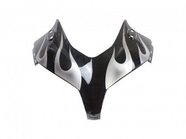 Carenados Moto Honda CBR500R 2013-2015 - Negro Brillante Plata Llama