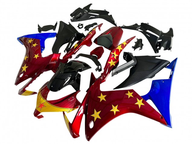Carenados Moto Honda CBR500R 2013-2015 - Rojo Azul Amarillo Estrella