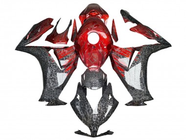 Carenados Moto Honda CBR1000RR 2012-2016 - Rojo Negro Falsificado FibraCarbono