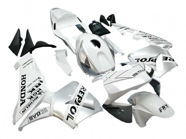 Carenados Moto Honda CBR600RR 2003-2004 - Blanco Plata Negro Repsol