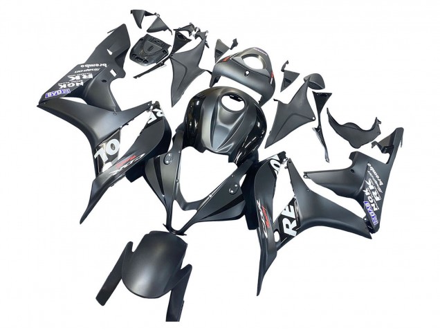 Carenado Moto Honda CBR600RR 2007-2008 - Negro Mate Blanco Repsol