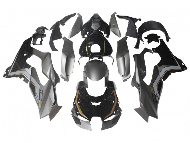 Carenados Moto Kawasaki ZX10R 2021-2025 - Negro Gris Oro