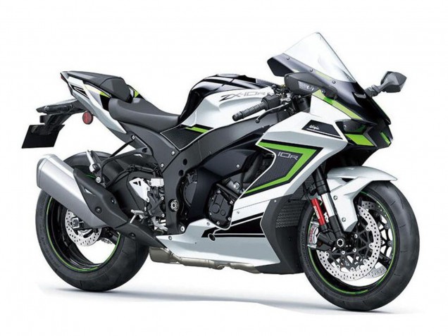Carenados Moto Kawasaki ZX10R 2021-2025 - Plata Gris Verde Negro