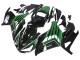 Carenados Moto Kawasaki ZX14R ZZR1400 2012-2024 - Verde Negro Brillante Raya