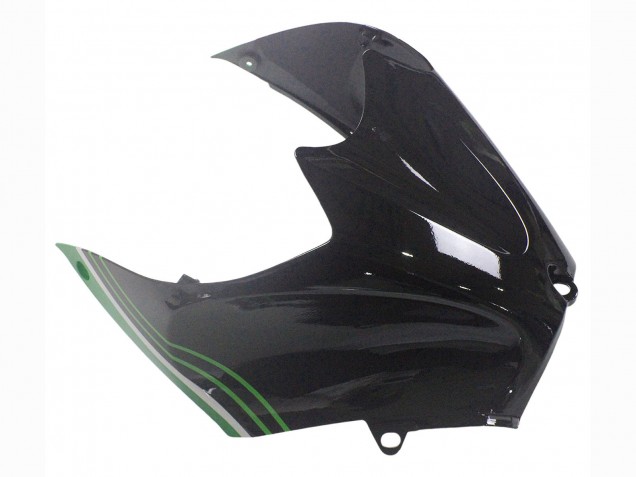 Carenados Moto Kawasaki ZX14R ZZR1400 2012-2024 - Verde Negro Brillante Raya