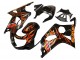 Carenados Moto Suzuki GSXR1000 2000-2002 - Negro Brillante Naranja Llama