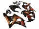 Carenados Moto Suzuki GSXR1000 2000-2002 - Negro Brillante Naranja Llama