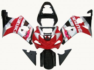 Carenados Moto Suzuki GSXR1000 2000-2002 - Rojo Plata Blanco Negro