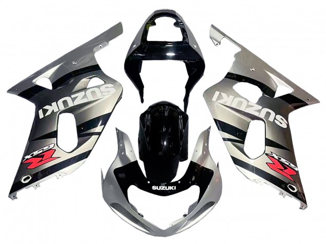 Carenado Moto Suzuki GSXR 600 / GSXR 750 2001-2003 - Plata Negro Brillante Rojo