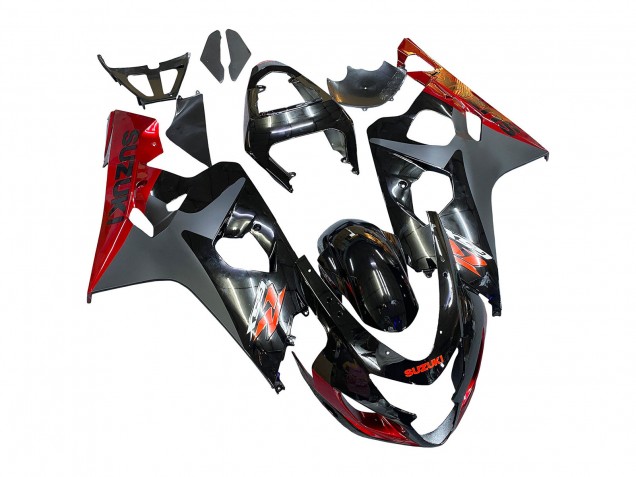 Carenados Moto Suzuki GSXR 600 / GSXR 750 2004-2005 - Negro Gris Rojo