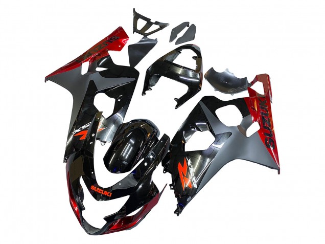 Carenados Moto Suzuki GSXR 600 / GSXR 750 2004-2005 - Negro Gris Rojo