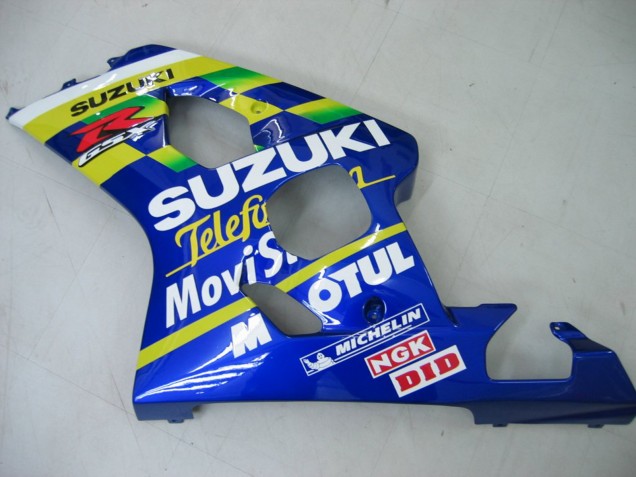 Carenados Moto Suzuki GSXR 600 / GSXR 750 2004-2005 - Azul Blanco Amarillo Verde Telefonica Motul MoviStar