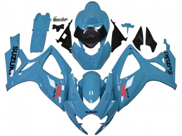 Carenados Moto Suzuki GSXR 600 / GSXR 750 2006-2007 - Azul Claro Negro Rojo