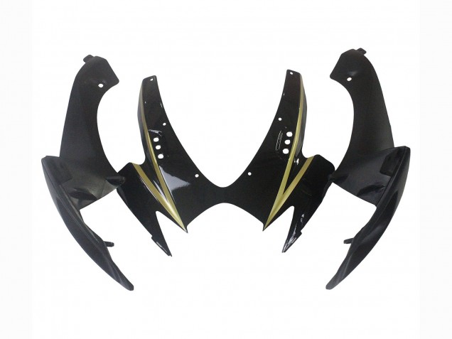 Carenados Moto Suzuki GSXR 600 / GSXR 750 2006-2007 - Negro Brillante Oro Raya
