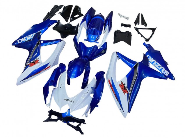 Kits Carenado Moto Suzuki GSXR 600 / GSXR 750 2008-2010 - Azul Blanco Rojo