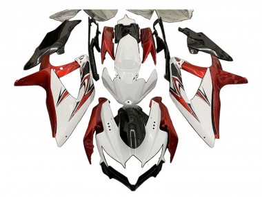 Carenados Moto Suzuki GSXR 600 / GSXR 750 2008-2010 - Blanco Naranja Negro Brillante