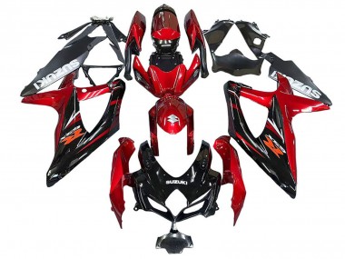 Carenados Moto Suzuki GSXR 600 / GSXR 750 2008-2010 - Rojo Negro Brillante