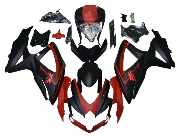 Carenados Moto Suzuki GSXR 600 / GSXR 750 2008-2010 - Rojo Granate Negro Mate