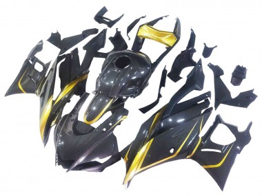 Carenados Moto Yamaha YZF R3/R25 2019-2021 - Oro Negro FibraCarbono