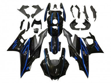 Carenados Moto Yamaha YZF R3/R25 2019-2021 - Negro Brillante Azul Negro Mate