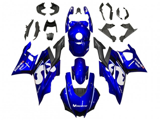 Carenados Moto Yamaha YZF R3/R25 2019-2021 - Azul Blanco Negro MoviStar ENEOS