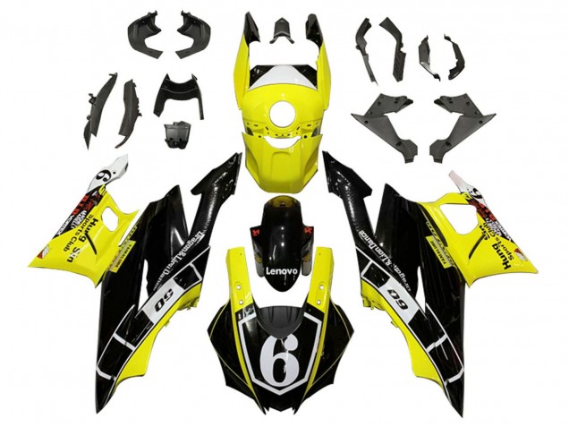 Carenados Moto Yamaha YZF R3/R25 2019-2021 - Amarillo Blanco Negro Brillante Lenovo 6