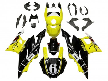 Carenados Moto Yamaha YZF R3/R25 2022-2024 - Amarillo Blanco Negro Lenovo 6
