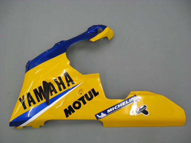 Carenados Moto Yamaha YZF 1000 R1 2000-2001 - Blanco Amarillo Azul Motul Camello