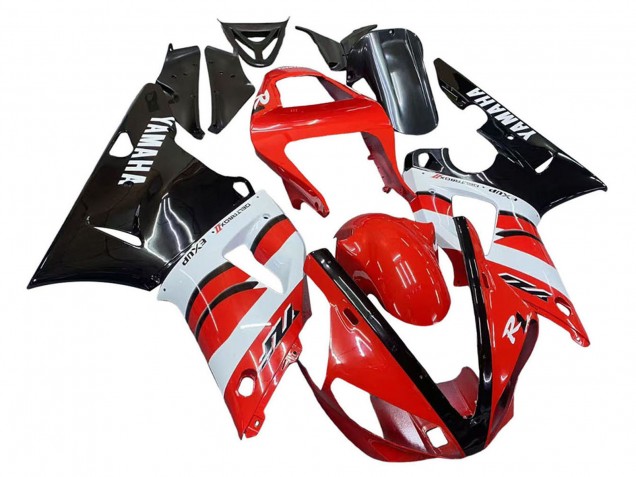 Carenados Moto Yamaha YZF 1000 R1 2000-2001 - Rojo Blanco Negro Brillante