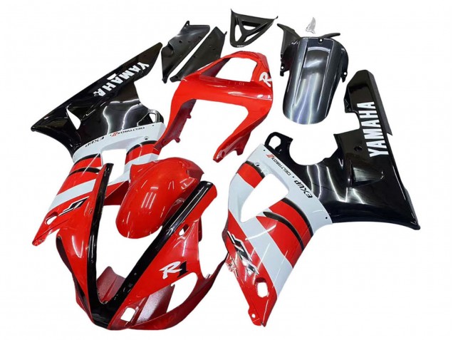 Carenados Moto Yamaha YZF 1000 R1 2000-2001 - Rojo Blanco Negro Brillante