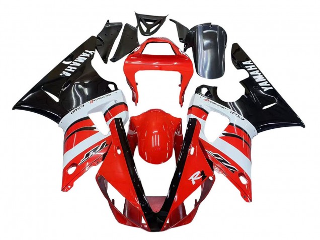 Carenados Moto Yamaha YZF 1000 R1 2000-2001 - Rojo Blanco Negro Brillante