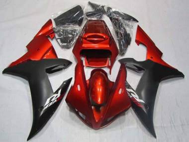 Carenados Moto Yamaha YZF 1000 R1 2002-2003 - Rojo Negro Mate