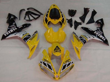 Carenados Moto Yamaha YZF 1000 R1 2004-2006 - Amarillo Blanco Negro Brillante