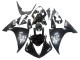 Carenados Moto Yamaha YZF 1000 R1 2009-2011 - Negro Brillante Blanco Calcomanía