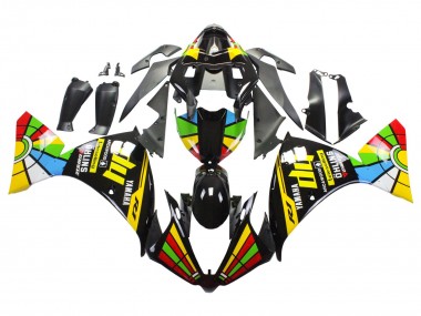 Carenados Moto Yamaha YZF 1000 R1 2012-2014 - Negro Brillante Amarillo Verde Azul Rojo RuedaColores