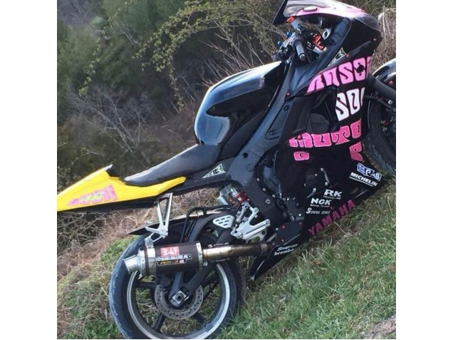 Carenados Moto Yamaha YZF R6 2003-2004 - Amarillo Rosa Negro Brillante Rossi Repsol 46