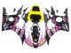 Carenados Moto Yamaha YZF R6S 2006-2009 - Amarillo Rosa Negro Brillante Rossi Repsol 46