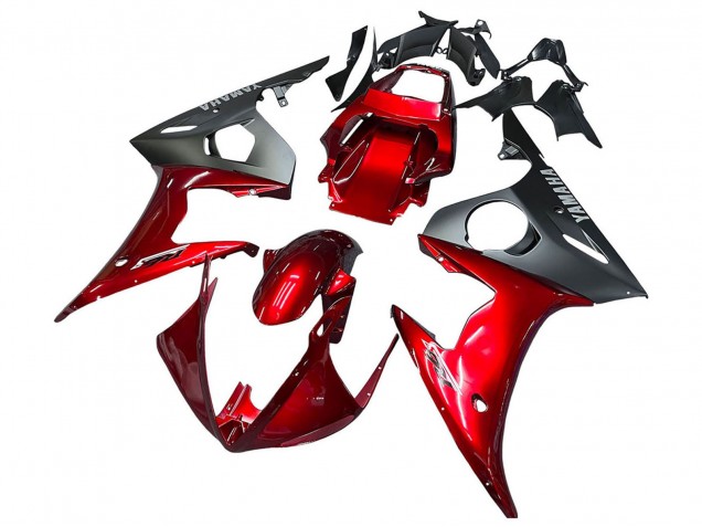 Kits Carenado Moto Yamaha YZF 600 R6 2005 - Rojo Negro Mate