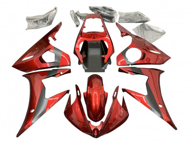 Carenados Moto Yamaha YZF 600 R6 2005 - Rojo Negro Mate
