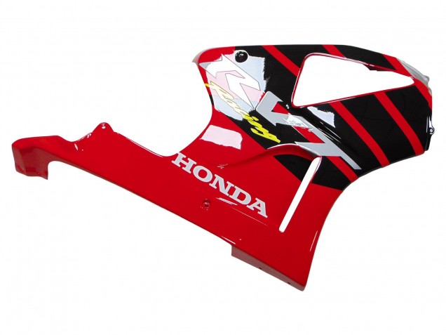 Carenados Moto Honda VTR1000 2000-2006 - Plata Rojo Negro Raya Carrera
